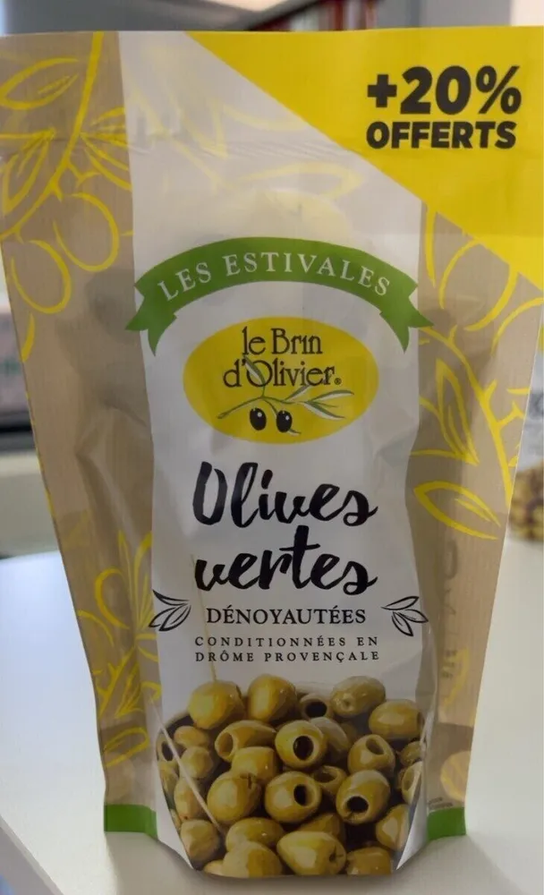 Olives vertes dénoyautées +20% offert