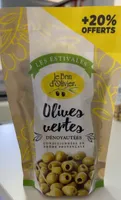 Olives vertes dénoyautées +20% offert