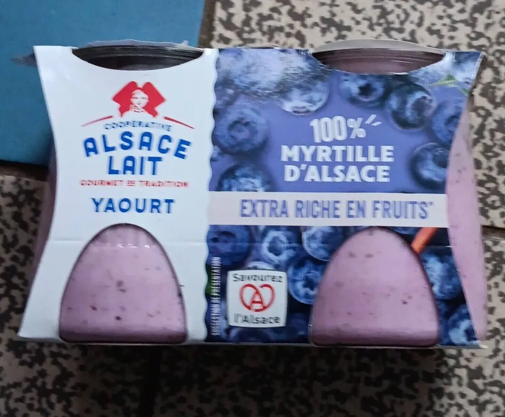 Yaourts myrtille d Alsace