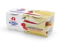 Dessert Au Fromage Blanc à la Vanille Naturelle sur Lit de Framboise