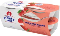 Fromage blanc Bibeleskaes sur lit de Fraises