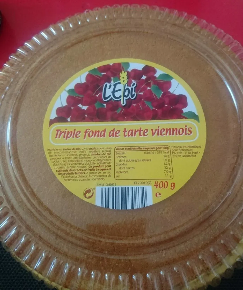 Triple fond de tarte viennois