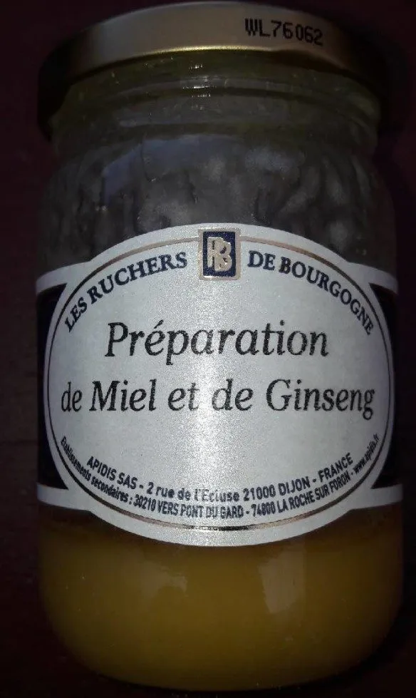 Préparation de miel et de ginseng