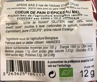 Cœur de pain d'épices au miel