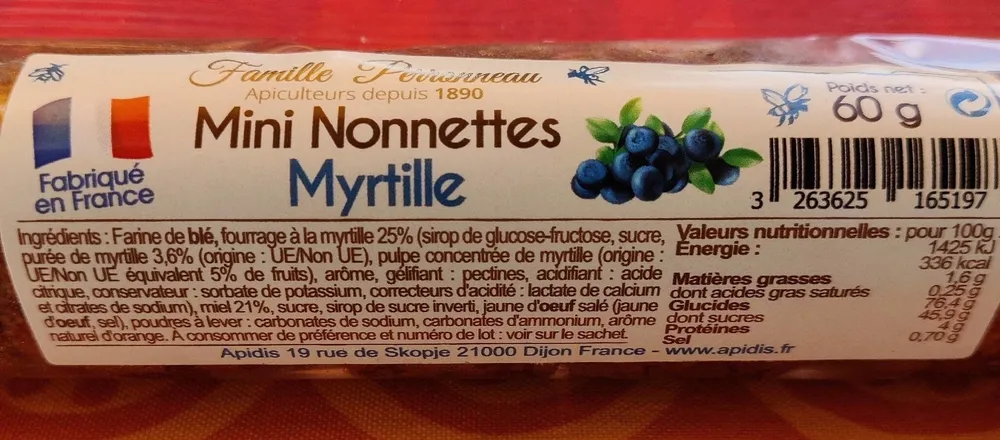 Mini nonnettes myrtille
