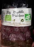 Bonbons au miel myrtille framboise