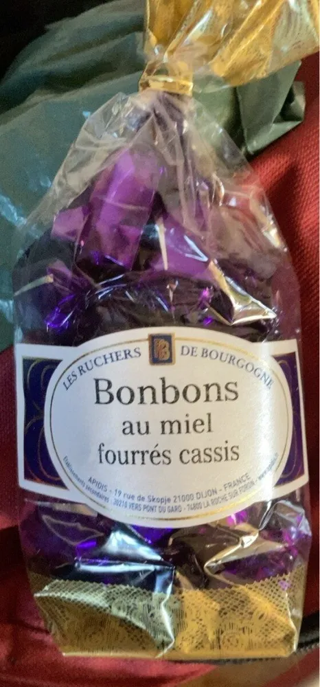 Bonbons au miel Fourrés cassis