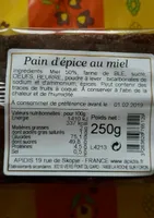 Pain D'épice Moulé 250G