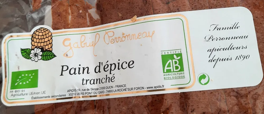 Pain d'épice tranche