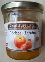 Confiture Pêches Litchis 375G