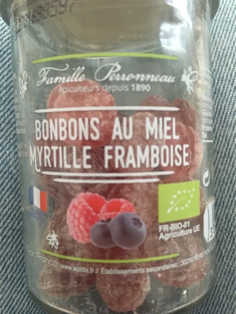 Bonbons au Miel Myrtille Framboise