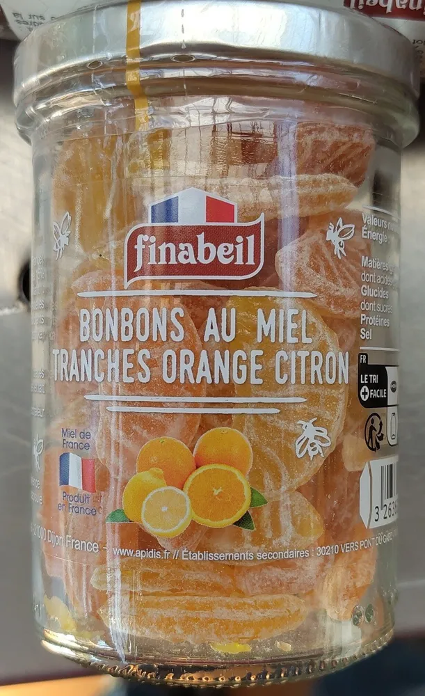 Bonbons au miel orange-citron