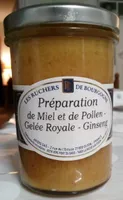 Préparation de miel et de pollen- gelée royale- ginseng