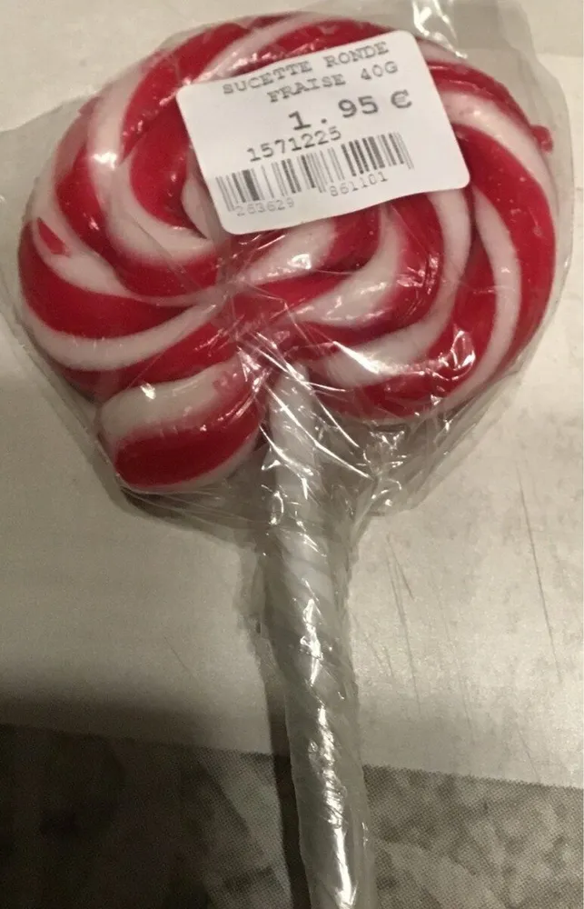 Sucette ronde fraise