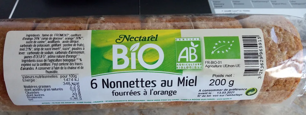 Nonnettes Au Miel Fourrees a L'orange