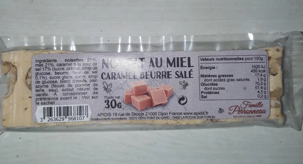 Nougat Caramel Beurre Salé 30G