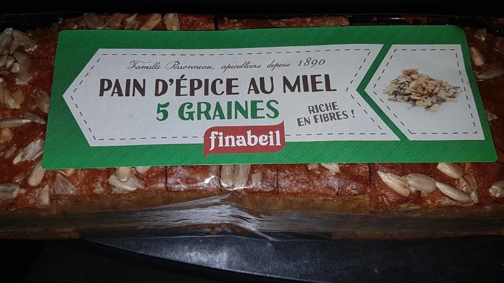 Pain d'épice au miel 5 graines