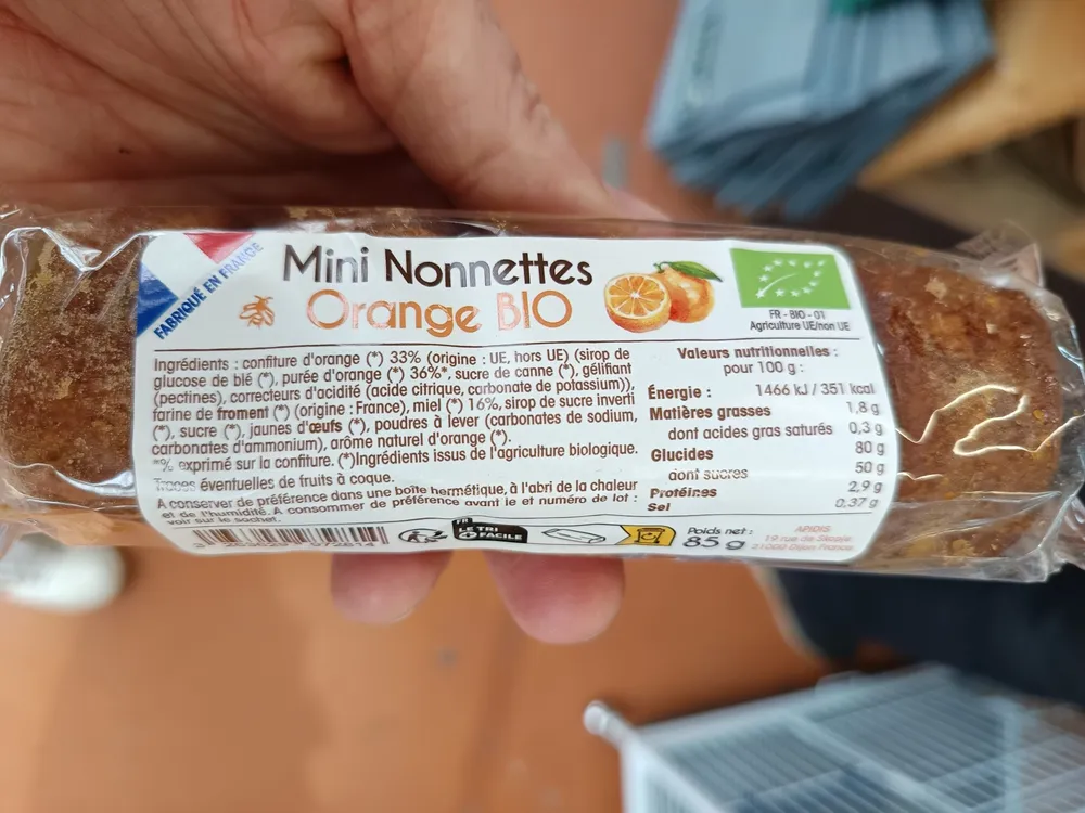Mini Nonnettes Orange BIO