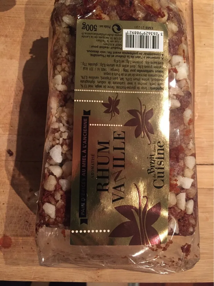 Pain d'epices rhum vanille