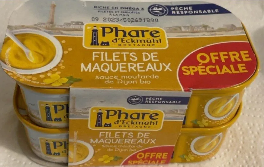 Filets de maquereaux sauce moutarde de dijon bio
