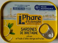 Sardines de Bretagne à l'huile d'olive et citron