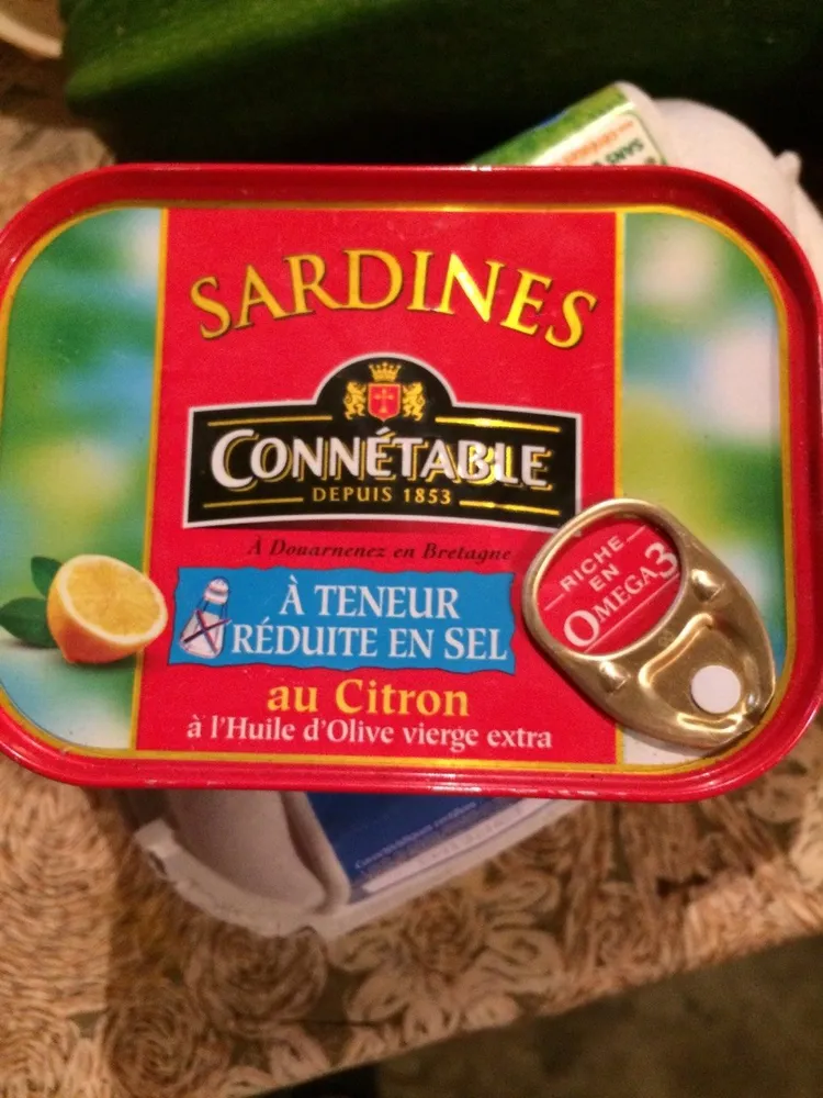 Bte 1 / 6 Sardine Citron Sans Sel Connetable