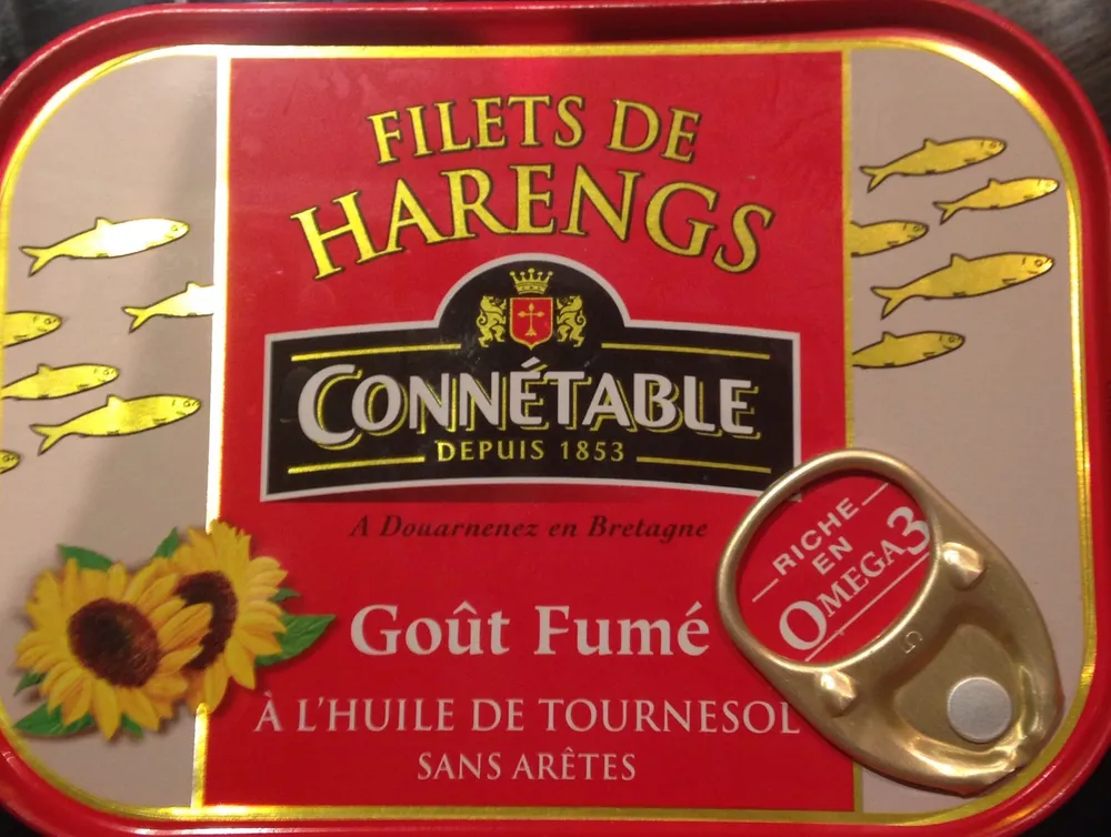 Filets de harengs goût fumé à l'huile de tournesol