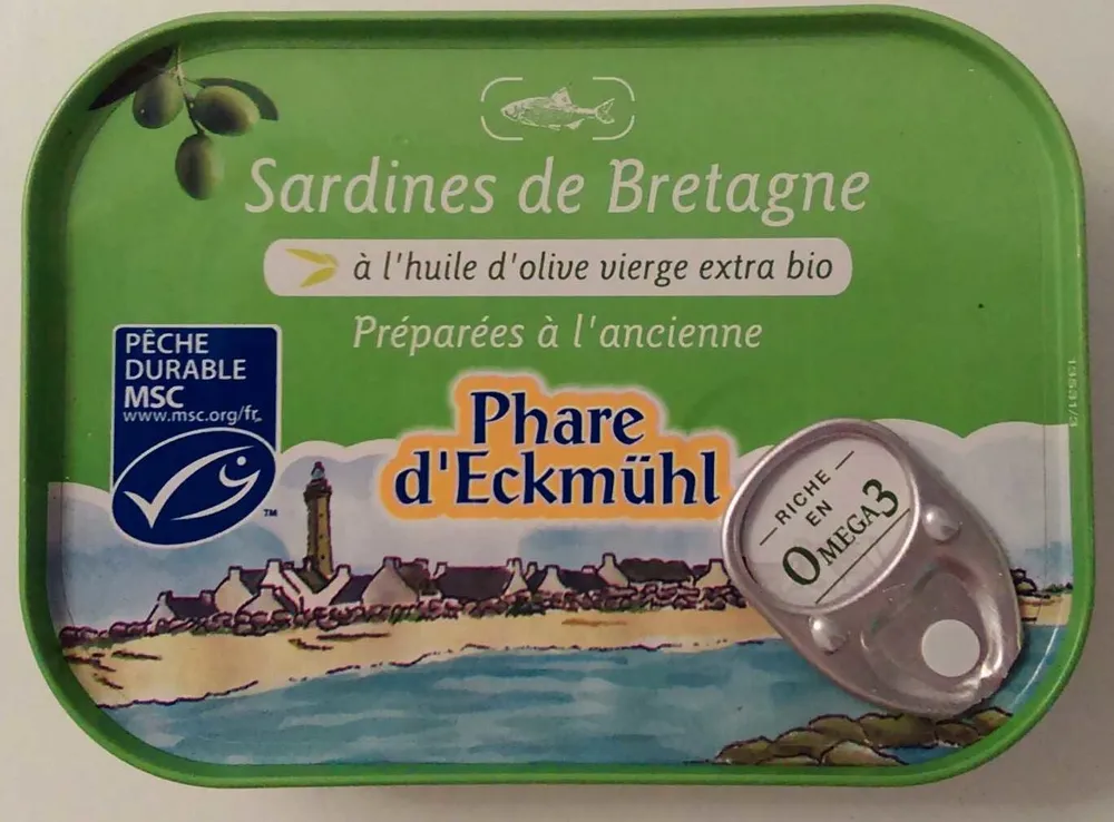 Sardines de Bretagne à l'Huile d'Olive Vierge Extra Bio