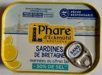 Sardines Marinade sans huile au citron Bio -50% de sel