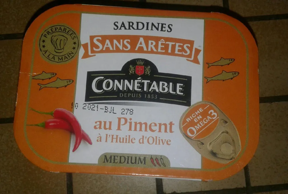 sardines au piment à l'huile d'olive