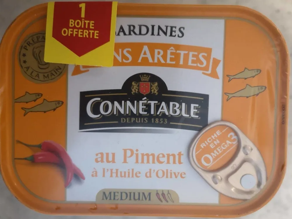 Sardines sans arêtes au piment et à l'huile dolive