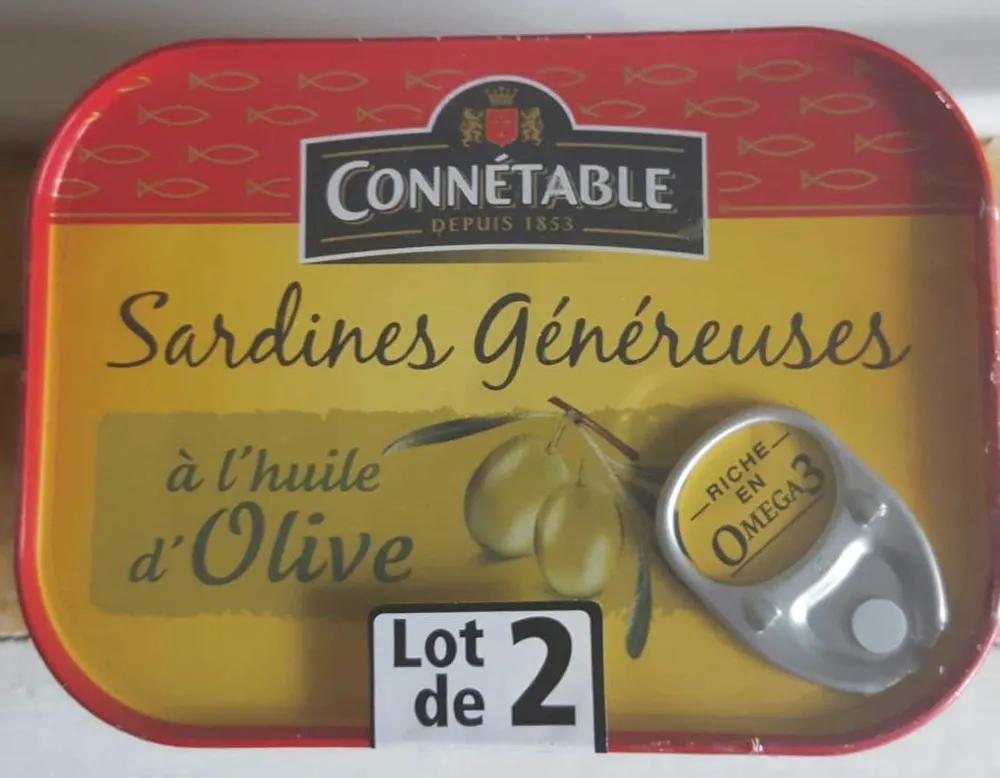 Sardines généreuses à l'huile d'olive