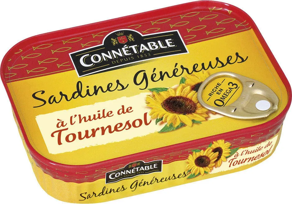 Sardines généreuses à l\'huile de tournesol