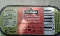 Petites sardines fines et fondantes à l'huile d'olive CONNETABLE, 3 boîtes de