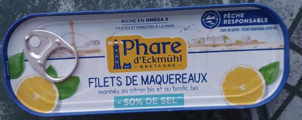 Filet de maquereaux au citron bio et basilic bio