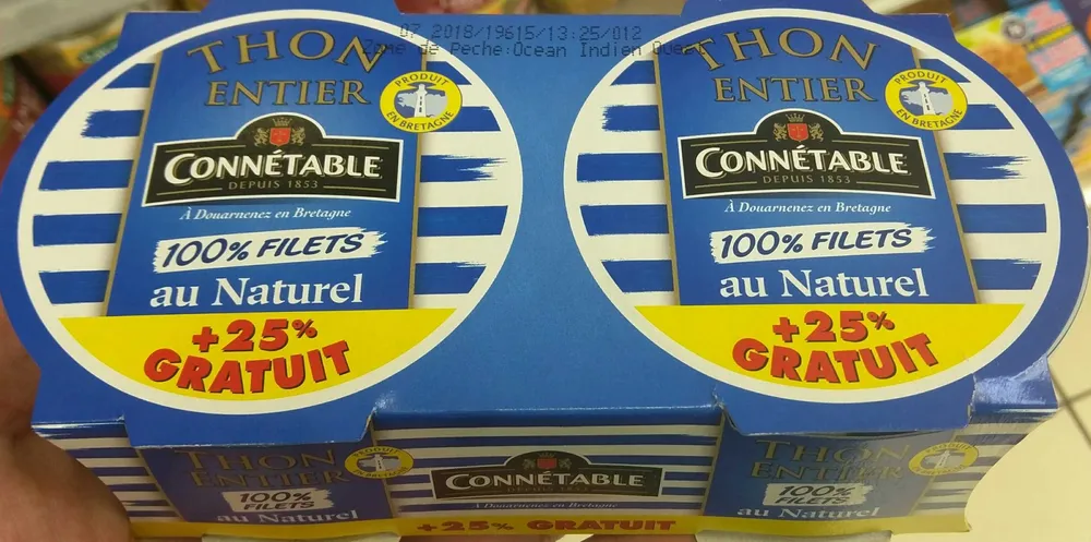 Thon entier 100% Filets au Naturel