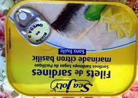 Filets de sardine marinade citron basilic (Sans huile)