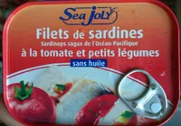 Filets de sardines à la tomate et petits légumes