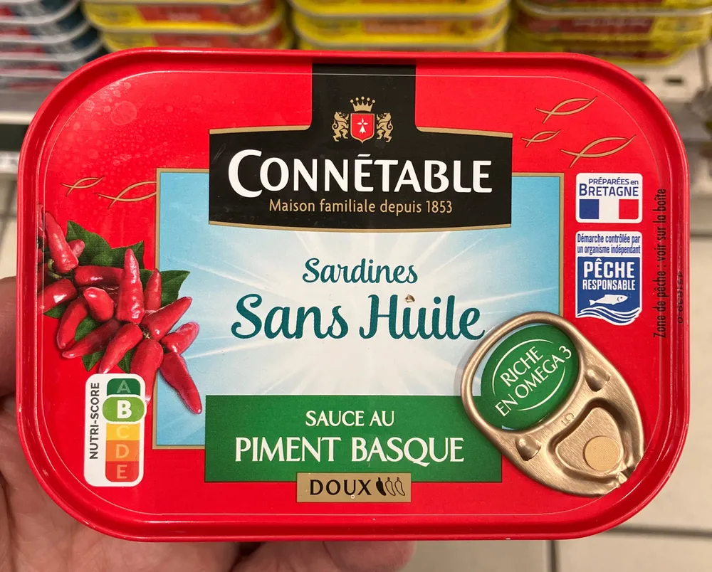 Sardines Sans Huiles Piment Basque