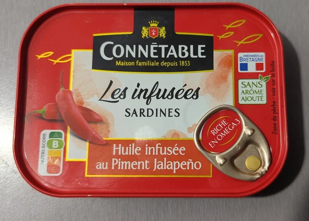 Les infusées sardines huile infusée au piment Jalapeño