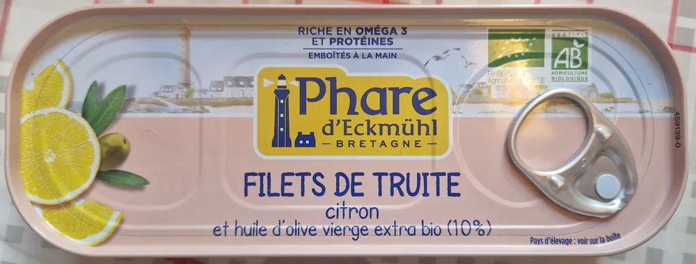 Filets de truite citron et huile d'olive vierge extra bio