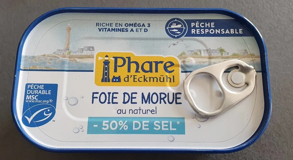 Foie de morue au naturel -50% de sel
