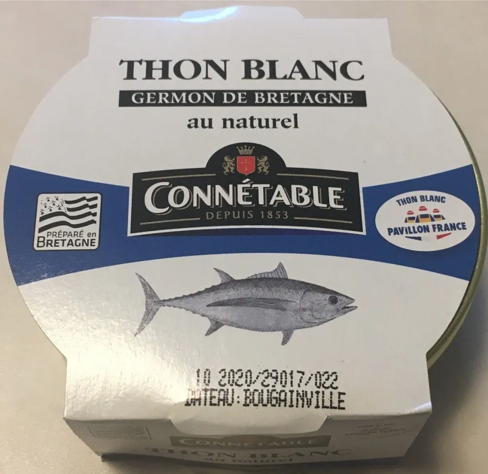 Thon blanc germon de Bretagne au naturel