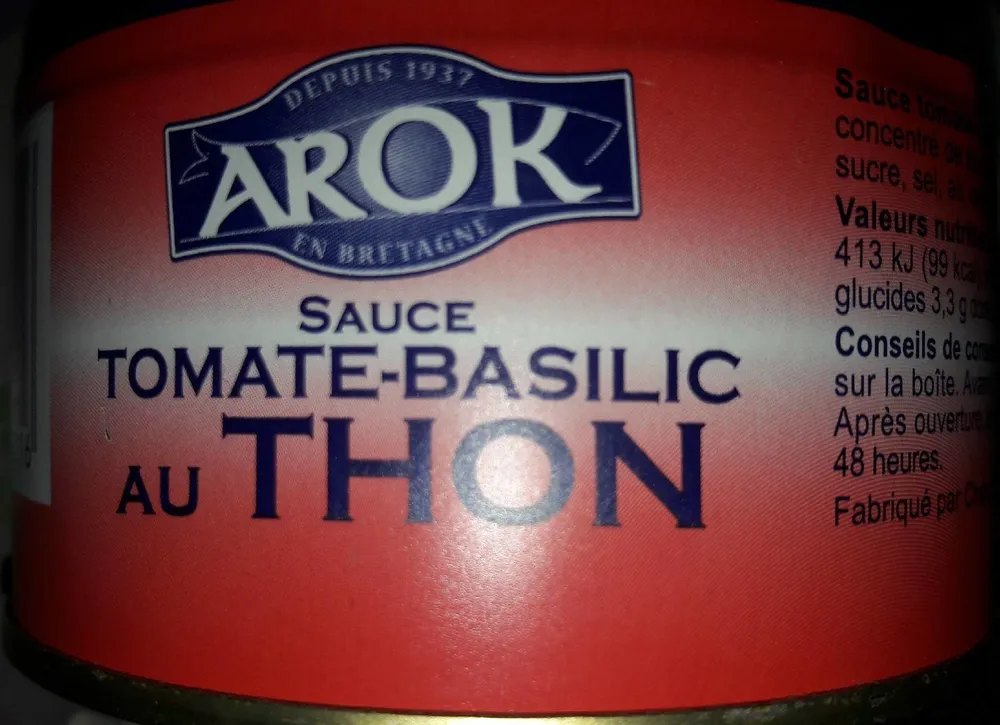 Sauce tomate basilic au thon