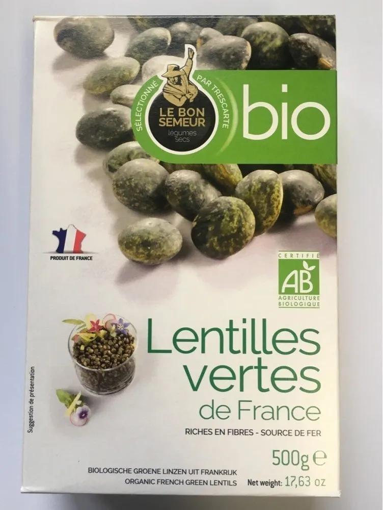 Lentilles Vertes De France Bio