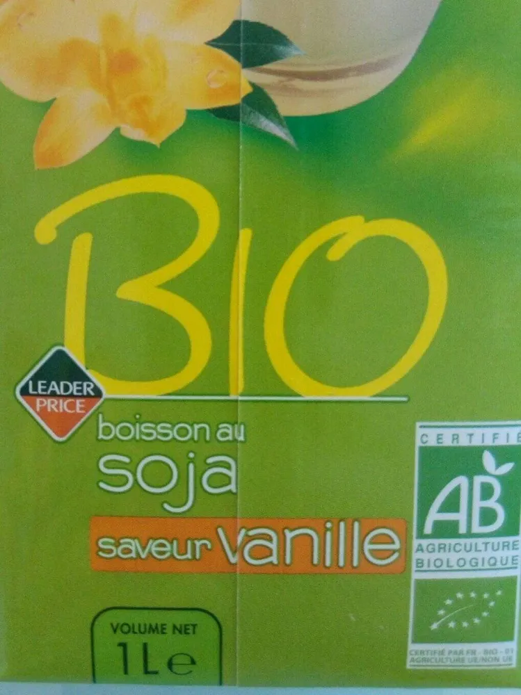 Boisson au soja saveur vanille