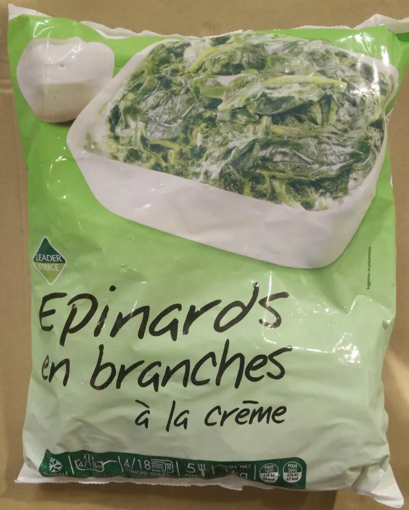 Épinards en Branches à la Crème