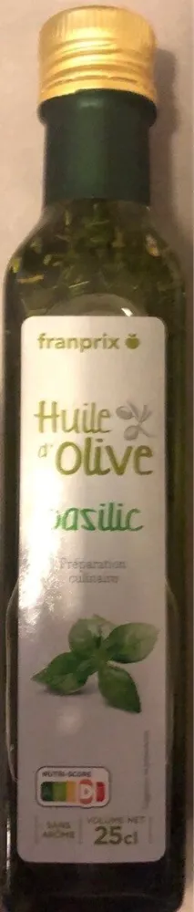 Huile d'olive basilic
