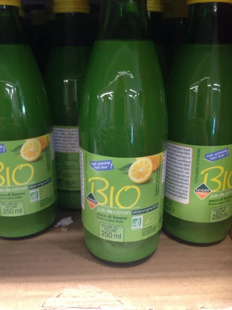 Jus de citron bio
