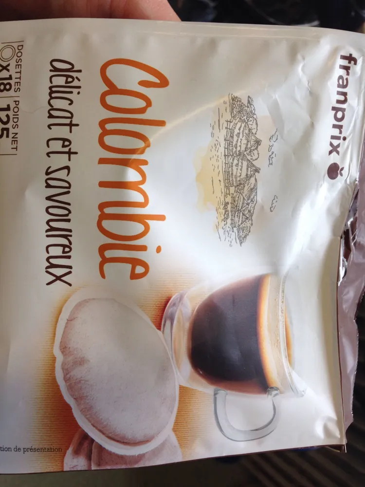 Franprix café de Colombie 18 dosettes